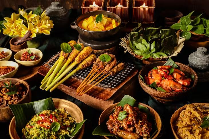 fotografi makanan tradisional Bali
